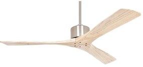 Ventilator de tavan cu telecomanda Shyam crom/lemn natural