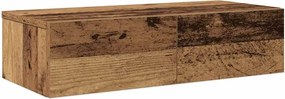 vidaXL Raft perete cu sertare Lemn vechi 60x26,5x15 cm Lemn prelucrat