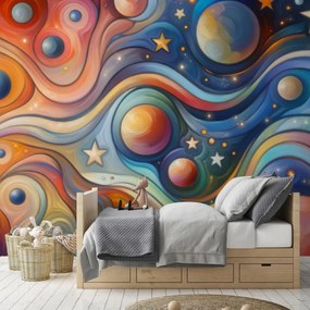 Fototapet - Univers colorat pictat (147x102 cm)