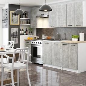 Dulap de bucătărie superior Organo W 50 (alb + beton). 1117512