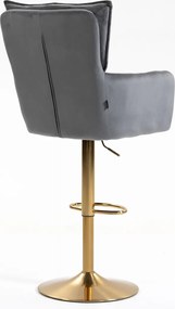 HR250W Scaun Catifea Grafit Bază Aurie