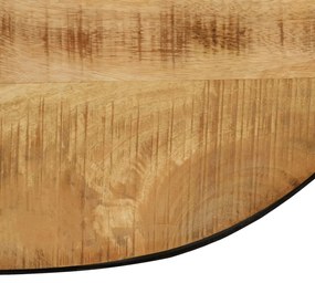 Masuta de cafea ovala, 100 cm, lemn masiv de mango si otel
