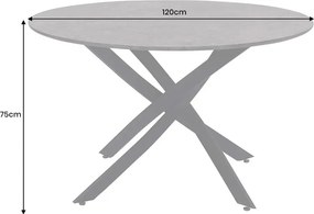 Masa rotunda HELIX 120cm gri beton