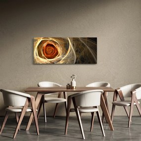 Tablou - Trandafiri abstracți în culori aprinse (120x50 cm)
