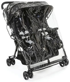 Cărucior de copii pentru gemeni Chicco OHLALA TWIN Black Night negru