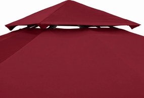 Outsunny Acoperiș pentru Foișor de Grădină Anti-UV din Poliester, 3x3m, Roșu | Aosom Romania