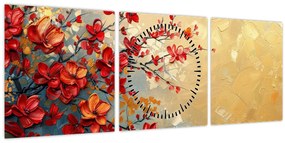 Tablou - Copac înflorit (cu ceas) (90x30 cm)