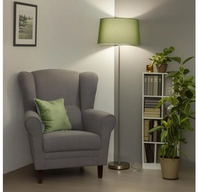 Brilagi - Lampă de podea LED CERIA 1xE27/40W/230V Ø 45 cm verde/crom mat