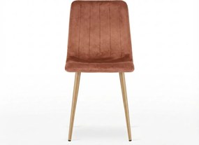 Scaun de catifea maro castan LAVA