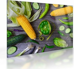 Tablou pe sticlă cu legume (70x50 cm)
