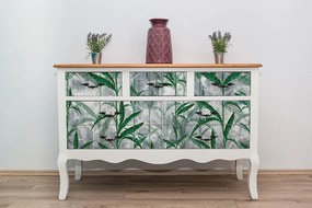 Tapet mobila Model loft vegetație tropicală