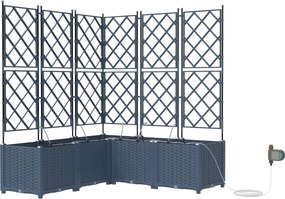 vidaXL Vază pentru Grădină 5 pcs Gri 120 x 120 x 125,5 cm Oțel