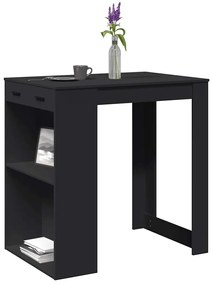 vidaXL Masă de bar, negru, 102x70x103,5 cm, lemn prelucrat