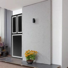 Brilagi - Aplică de perete pentru exterior LED RGBW MATERA, 2x GU10 / 6W / 230V, negru, IP54