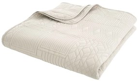 Cuvertură bej matlasată 220x230 cm Folkstone Geo – Catherine Lansfield