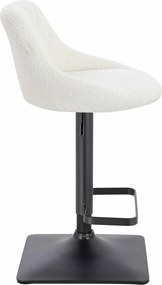 HR1054KW Scaun Crem Boucle cu Bază Neagră