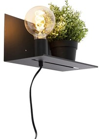 Lampa de perete moderna neagra ajustabila - Muro