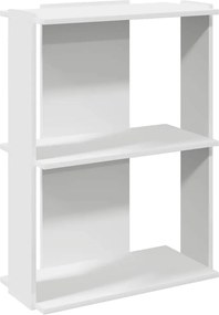 vidaXL Bibliotecă cu 3 niveluri, alb, 60x30x80 cm, lemn de prelucrare