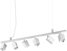 Ideal Lux - Pendul LED DYNAMITE 6 x GU10 / 7W / 230V CRI 90, alb