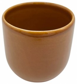 Pahar Cafea Novum Maro Teracota  (Pantone Brown Leather, 250ml) Gresie Glazurata Manual