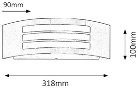 Rabalux 8410 - Corp de iluminat perete exterior ROMA 1xE27/14W/230V