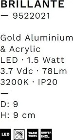 Lampa de masa LED design decorativ BRILLANTE crom