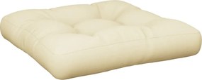 vidaXL Pernă de paleți, crem, 60x61,5x10 cm, material textil