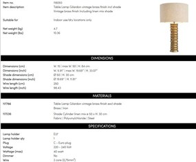 Veioza, Lampa de masa eleganta design LUX Gilardon alama vintage