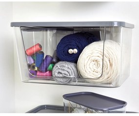 Coș frontal deschis și suport din plastic reciclat iD Wallspace - iDesign