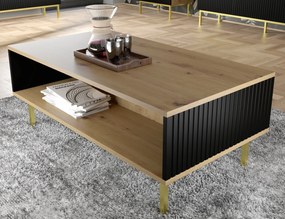 Măsuță cafea Rowanna (Stejar artisan + Negru). 1125026