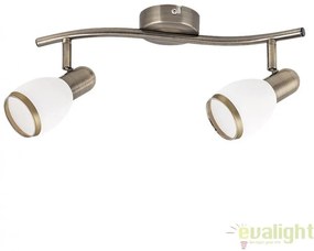Lustra, Plafoniera cu 2 spoturi design modern, finisaj bronz, Elite 5971 RX