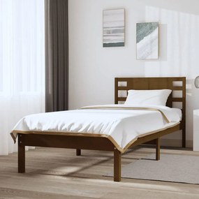 3104211 vidaXL Cadru de pat, maro miere, 100x200 cm, lemn masiv de pin