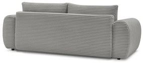 Canapea gri închis extensibilă cu tapițerie din catifea reiată 257 cm Lucien – Bobochic Paris