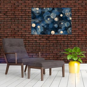 Tablou - Inele Albastru-Aurii (90x60 cm)