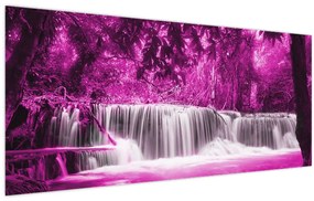 Tablou - Cascadă, violet (120x50 cm)