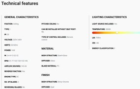 Lustra cu Ventilator si telecomanda TUBE FAN M LED transparent