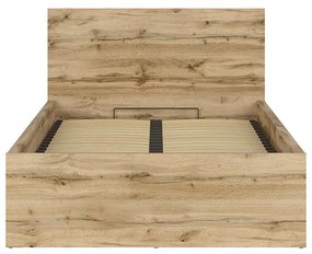 Pat de o persoană 120 cm Tetrix 6 (stejar wotan) (cu somieră) (cu sp. depozitare). 1098487