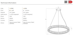 Lustra suspendata LED SPARK 80 DIMM GO