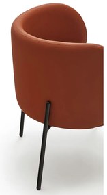 Fotoliu din imitație de piele portocaliu Mogi - Teulat