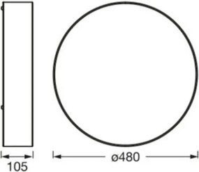 Osram - Plafonieră ORBIS PARIS 3xE27/15W/230V, diametru 48 cm, maro