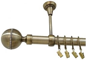 Galerie simpla tavan KALISTO CRYSTAL - 25mm - aur antic (Alege marime: 280 cm)