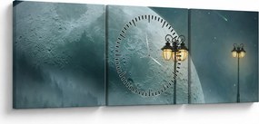 Tablou - Cerul la îndemână (cu ceas) (90x30 cm)