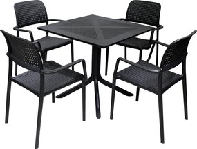 Scaun stivuibil, negru, DENTON NEW