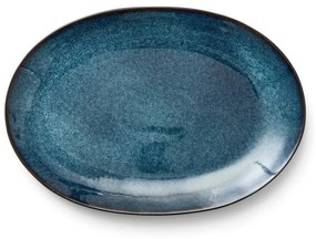 Farfurie neagră/albastră din gresie Gastro Dark Blue/Black – Bitz
