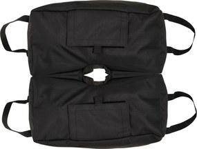 Outsunny Set 2 Baze pentru Umbrelă cu Sac Reîncărcabil cu 50 kg de Nisip, Mânere și Lopată, 50x25x18 cm, Negru | Aosom Romania