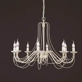 Lustră pe lanț Orion LU 1531/8 VELA 8xE14/40W/230V alb/auriu/patină