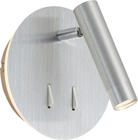 Lampă de perete modernă din oțel, inclusiv LED cu USB-C - Croft