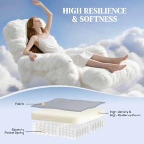 HOMCOM Fotoliu Reclinabil 135° max în Material cu Efect de In, Spumă, Oțel și Lemn, 73x86x100 cm, Gri Deschis | Aosom Romania