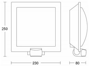 Steinel 566814 - Corp de iluminat perete exterior senzor 1xE27/60W/240V L 20 S