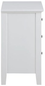 Noptieră cu 3 sertare Actona Linnea, alb